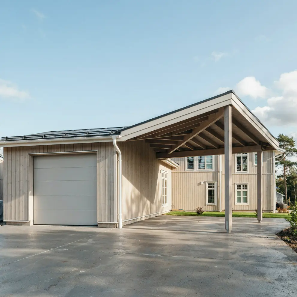 bygga carport garage rosersberg marsta stockholm
