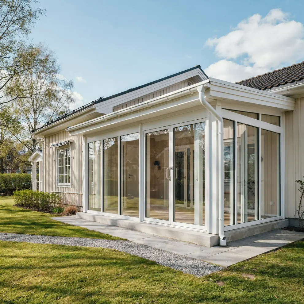 bygga uterum inglasad veranda rosersberg marsta stockholm
